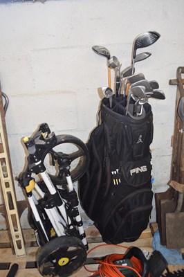Lot 274 - Ping golf bag including Ping clubs along with...