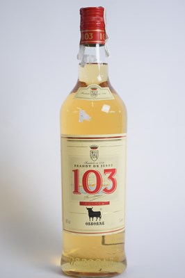Lot 180 - One bottle Brandy de Jerez, 103 Solera, 1 ltr