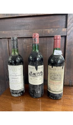 Lot 233 - Three bottles: Chateau Tour Deyot 1976, Lacour...