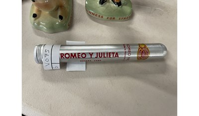 Lot 250 - Single Romeo Y Julieta Havana cigar in metal tube