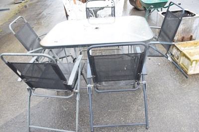 Lot 40c - Garden dining set with five chairs