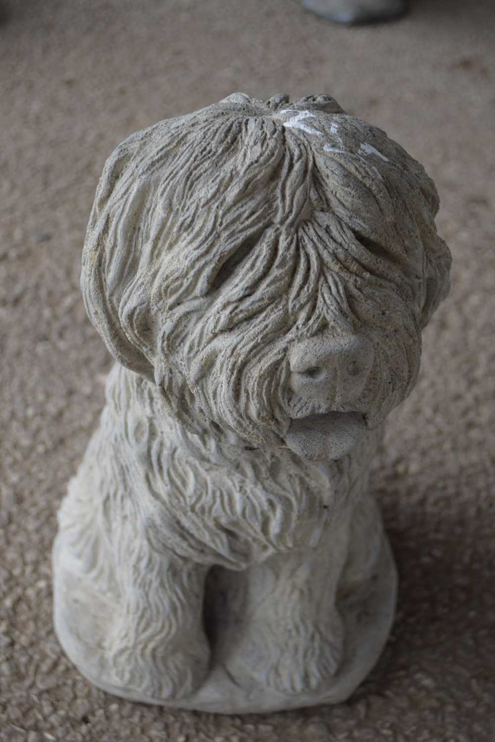 Lot 25 - Composite garden ornament formed as a shaggy...
