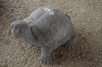 Lot 25g - Garden ornament formed as a tortoise, 35 x 25cm