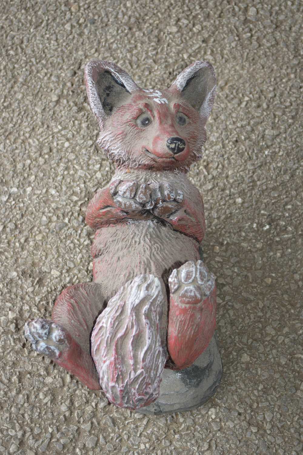 Lot 27 - Garden ornament modelled as a fox, length...