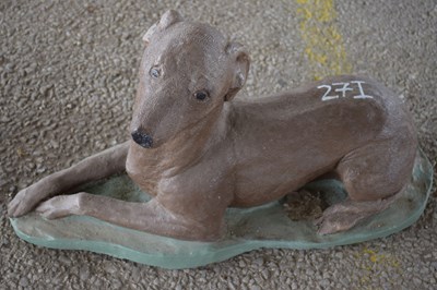 Lot 27i - Composite garden ornament modelled as a dog,...