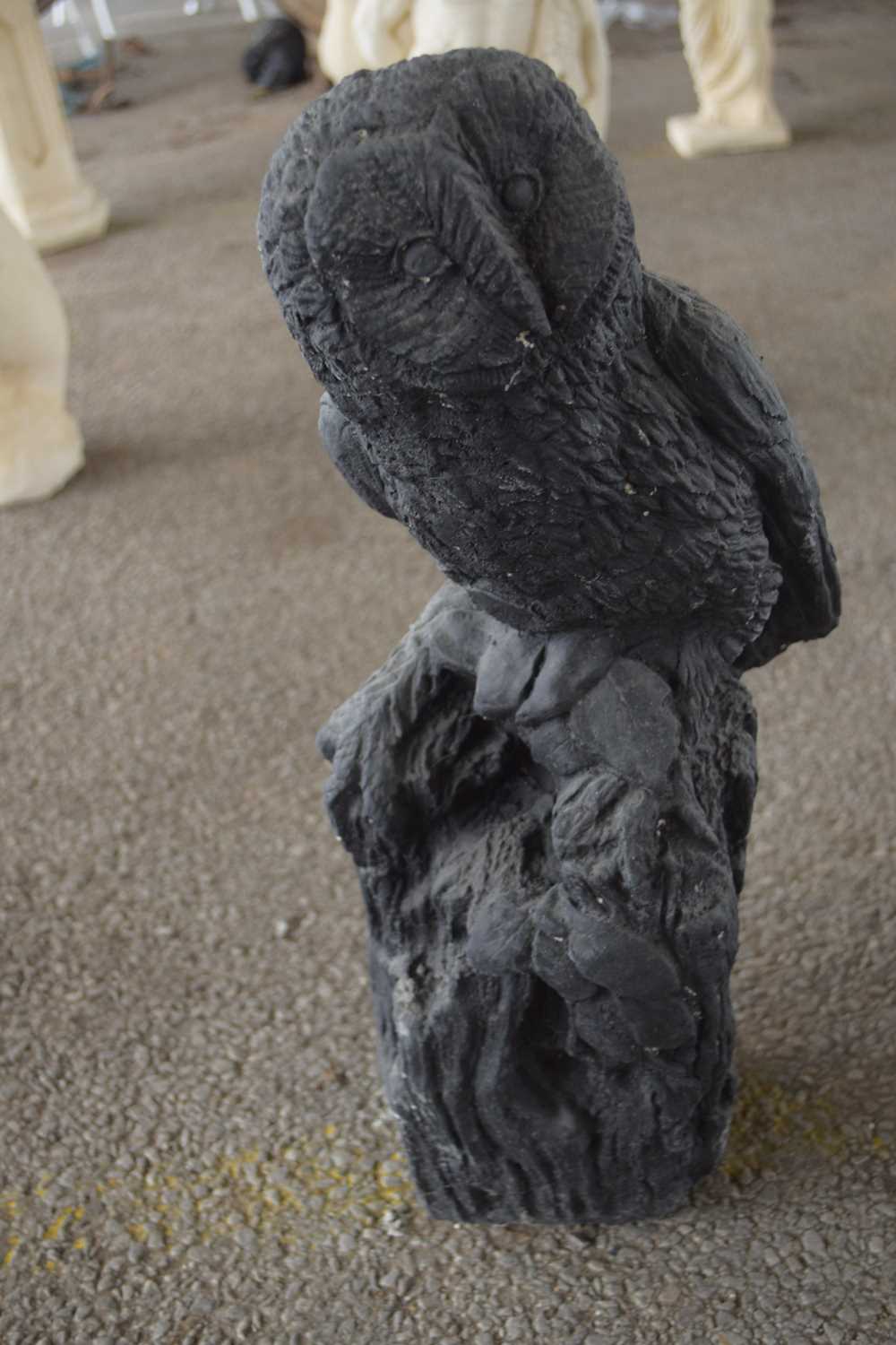 Lot 28 - Composite garden statue of an owl, height...