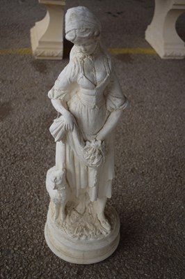 Lot 29c - Composite garden statue of a shepherdess,...