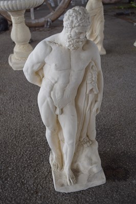 Lot 29g - Composite garden statue of a Greek figure,...