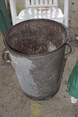 Lot 148a - Galvanised bin, height approx 55cm