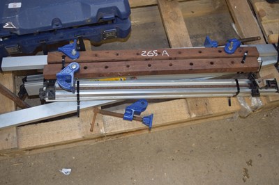 Lot 265a - Set of aluminium clamps plus one set of wooden...