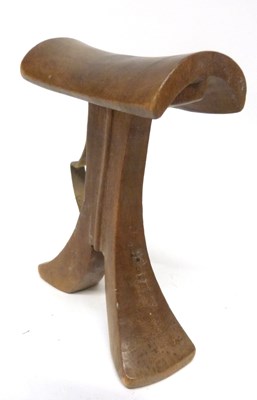 Lot 202 - A Kenyan Pokot plain wooden headrest