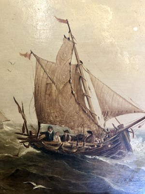 Lot 5 - Attributed to John Moore of Ipswich, Seascape...