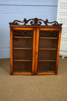 Lot 286 - Small 19th century mahogany two-door bookcase...