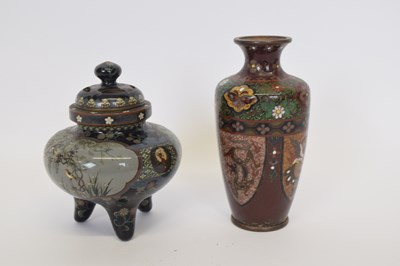 Lot 16 - Small Japanese Meiji period cloisonne incense...