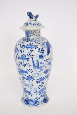 Lot 29 - Chinese porcelain vase and cover with blue...