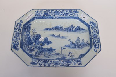 Lot 43 - Chinese porcelain dish with blue and white...