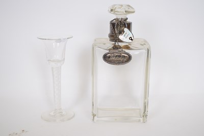 Lot 44 - Wine glass with pan top and air twist stem,...