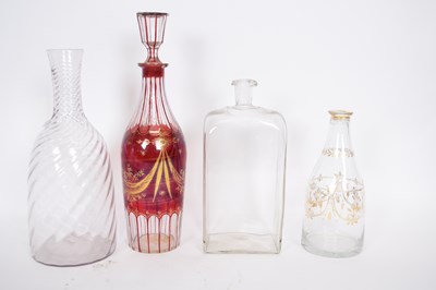 Lot 45 - Group of decanters including a Regency example...