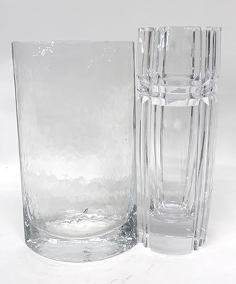 Lot 52 - Orrefors Swedish heavy glass vase in Art Deco...