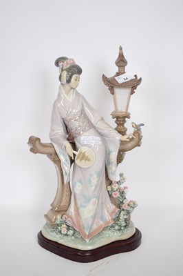 Lot 54 - Large Lladro model of a geisha standing...