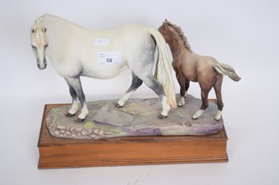 Lot 58 - Albany Crafts model of a Welsh mare and foal,...