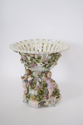 Lot 63 - Large late 19th century Continental porcelain...
