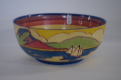 Lot 77 - Clarice Cliff bowl in the Gibraltar pattern...