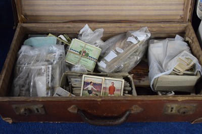 Lot 90 - Suitcase containing quantity of postcards,...