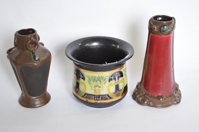 Lot 95 - Three examples of Bretby pottery with Art...