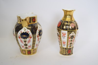 Lot 113 - Crown Derby vase with Imari design and Crown...