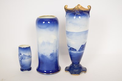 Lot 119 - Royal Doulton blue children vase together with...