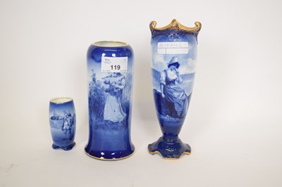 Lot 119 - Royal Doulton blue children vase together with...