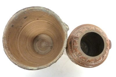 Lot 120 - Early German tigerskin type stoneware vase...