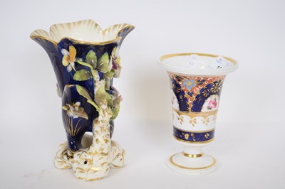 Lot 136 - English porcelain Rockingham style vase, the...