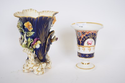 Lot 136 - English porcelain Rockingham style vase, the...