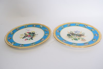 Lot 137 - Pair of Minton plates with designs of...
