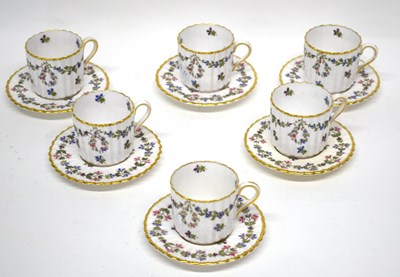 Lot 141 - Late 19th century set of coffee cups and...