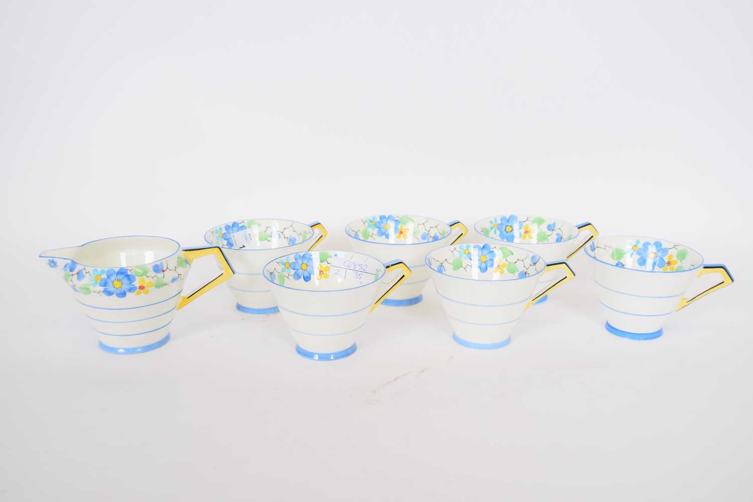 Lot 145 - Group of Paragon Art Deco cups and a milk jug...