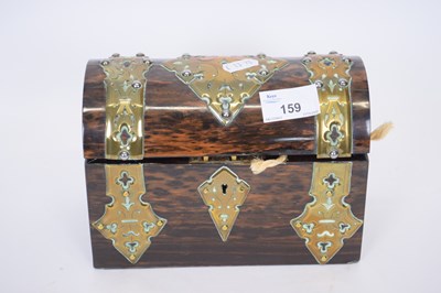 Lot 159 - Jewellery casket with brass mounts