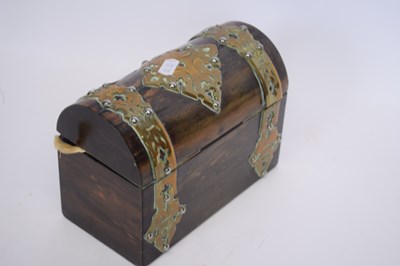 Lot 159 - Jewellery casket with brass mounts