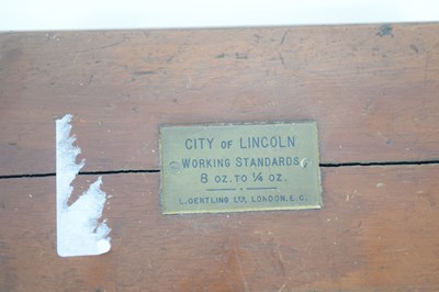 Lot 175 - Wooden case from the City of Lincoln Working...