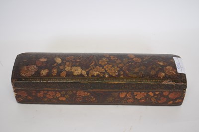 Lot 177 - Papier mache box decorated with birds and...