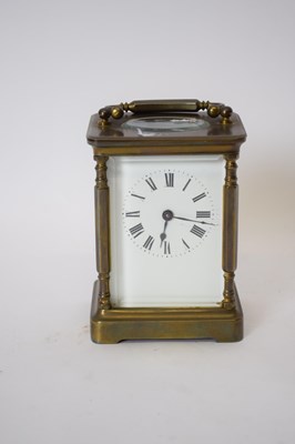 Lot 179 - Brass carriage clock