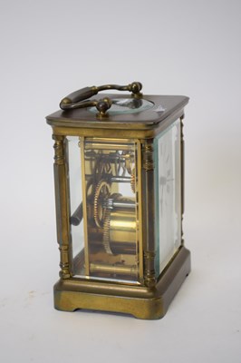 Lot 179 - Brass carriage clock