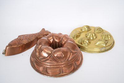 Lot 187 - Quantity of Victorian copper jelly moulds and...