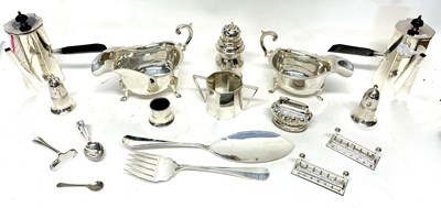 Lot 193 - Quantity of silver plated wares, condiments,...