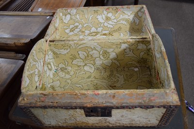 Lot 336 - Small 18th/19th century dome top trunk covered...