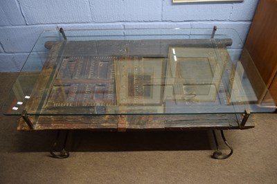 Lot 345 - Unusual contemporary coffee table of...