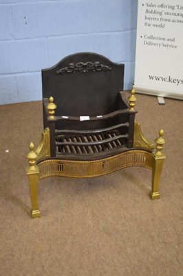 Lot 387 - Georgian style cast iron and brass mounted...
