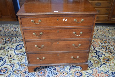 Lot 395 - 19th century mahogany chest with four...